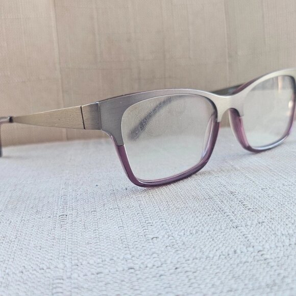 SEE Women Glasses Frame Gunmetal/Purple Tone Eye Wear 5364 Eyeglasses Frame only - Picture 3 of 12